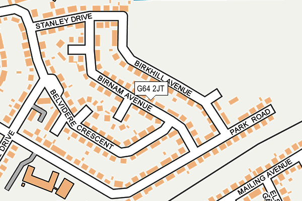 G64 2JT map - OS OpenMap – Local (Ordnance Survey)