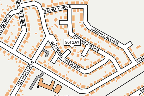 G64 2JW map - OS OpenMap – Local (Ordnance Survey)