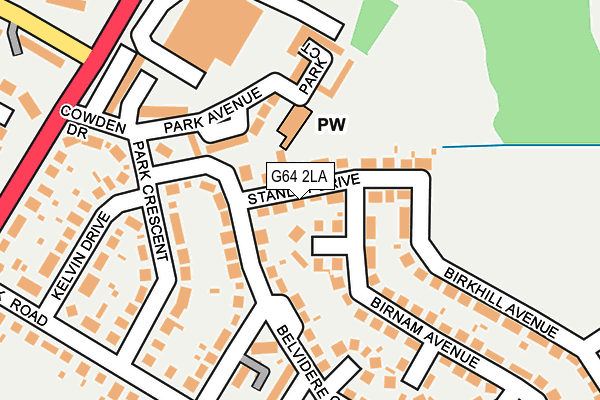 G64 2LA map - OS OpenMap – Local (Ordnance Survey)