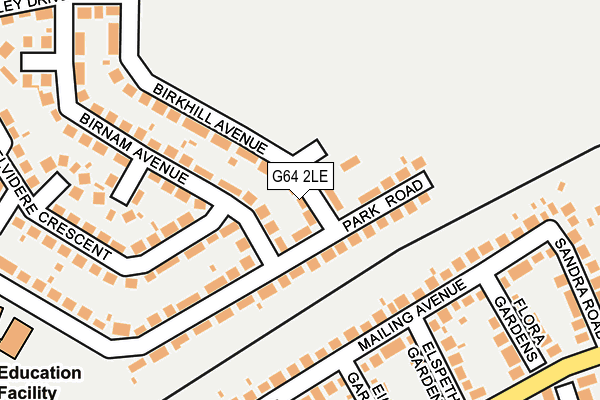 G64 2LE map - OS OpenMap – Local (Ordnance Survey)