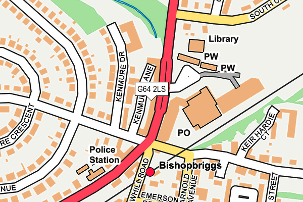 G64 2LS map - OS OpenMap – Local (Ordnance Survey)