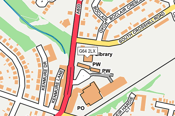 G64 2LX map - OS OpenMap – Local (Ordnance Survey)