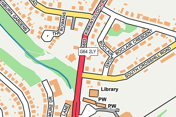G64 2LY map - OS OpenMap – Local (Ordnance Survey)