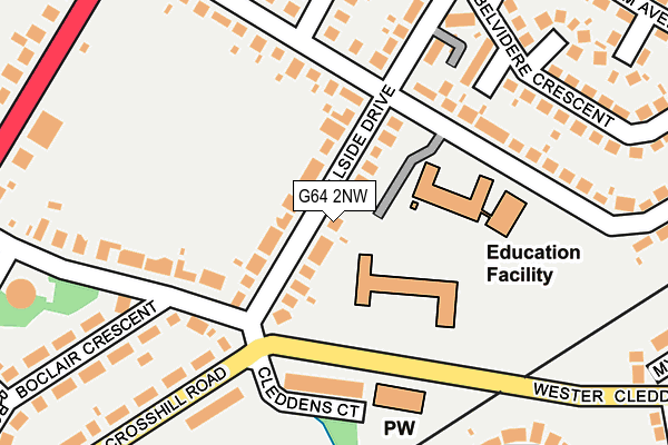 G64 2NW map - OS OpenMap – Local (Ordnance Survey)