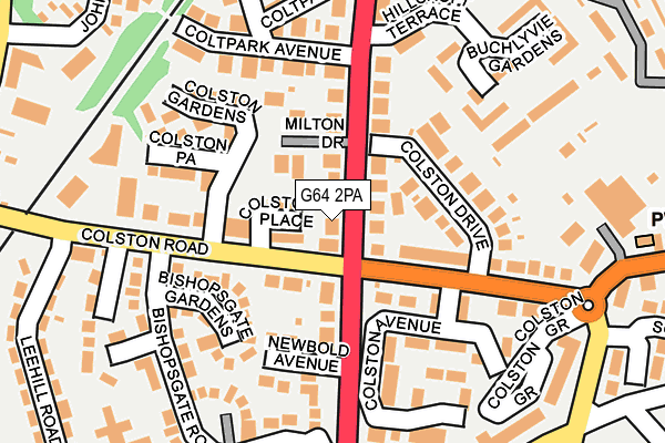 G64 2PA map - OS OpenMap – Local (Ordnance Survey)