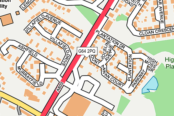 G64 2PQ map - OS OpenMap – Local (Ordnance Survey)