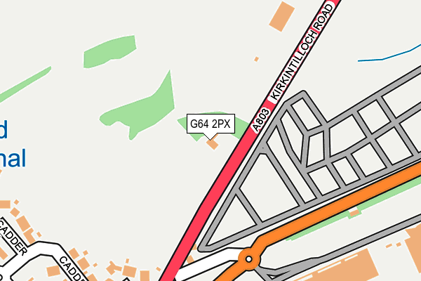 G64 2PX map - OS OpenMap – Local (Ordnance Survey)