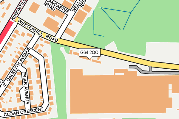 G64 2QQ map - OS OpenMap – Local (Ordnance Survey)