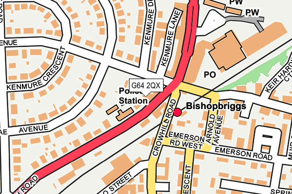 G64 2QX map - OS OpenMap – Local (Ordnance Survey)