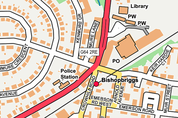 G64 2RE map - OS OpenMap – Local (Ordnance Survey)