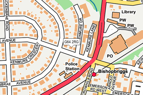 G64 2RG map - OS OpenMap – Local (Ordnance Survey)