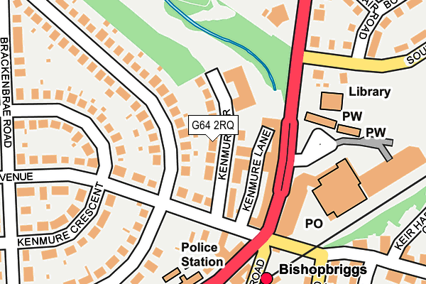 G64 2RQ map - OS OpenMap – Local (Ordnance Survey)