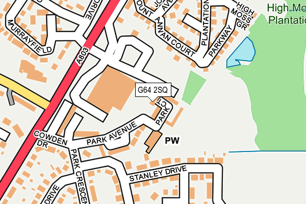 G64 2SQ map - OS OpenMap – Local (Ordnance Survey)