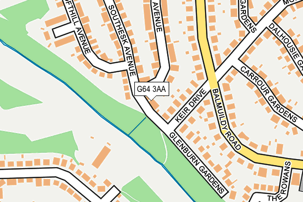 G64 3AA map - OS OpenMap – Local (Ordnance Survey)