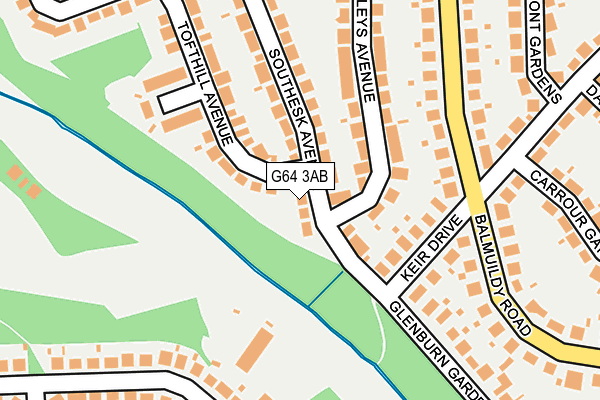 G64 3AB map - OS OpenMap – Local (Ordnance Survey)