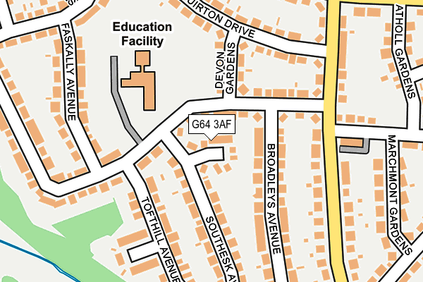 G64 3AF map - OS OpenMap – Local (Ordnance Survey)