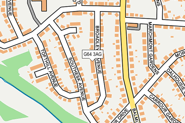 G64 3AG map - OS OpenMap – Local (Ordnance Survey)