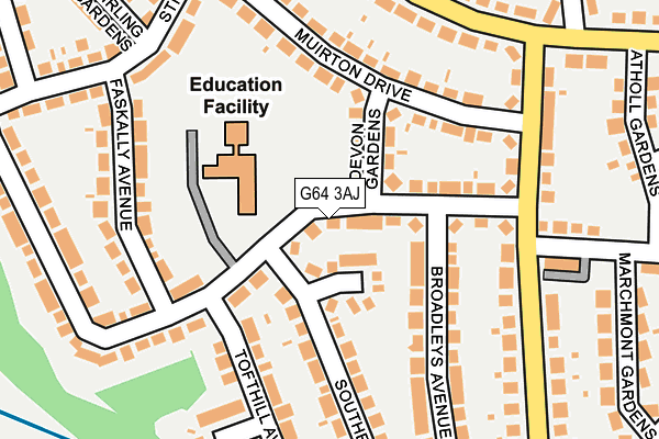 G64 3AJ map - OS OpenMap – Local (Ordnance Survey)