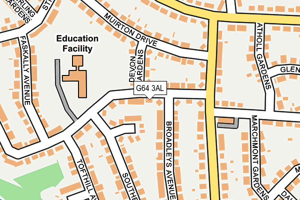 G64 3AL map - OS OpenMap – Local (Ordnance Survey)