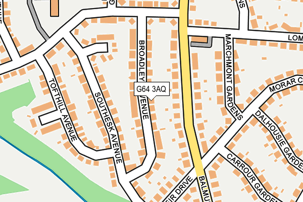 G64 3AQ map - OS OpenMap – Local (Ordnance Survey)