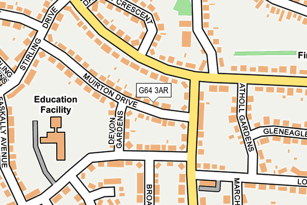 G64 3AR map - OS OpenMap – Local (Ordnance Survey)