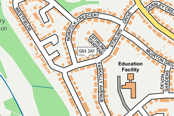 G64 3AY map - OS OpenMap – Local (Ordnance Survey)