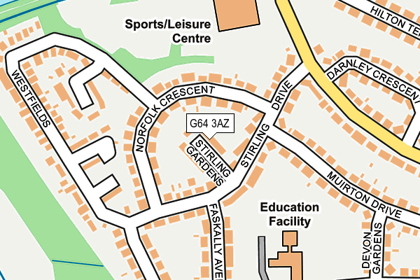 G64 3AZ map - OS OpenMap – Local (Ordnance Survey)