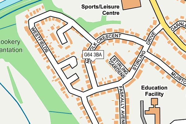 G64 3BA map - OS OpenMap – Local (Ordnance Survey)