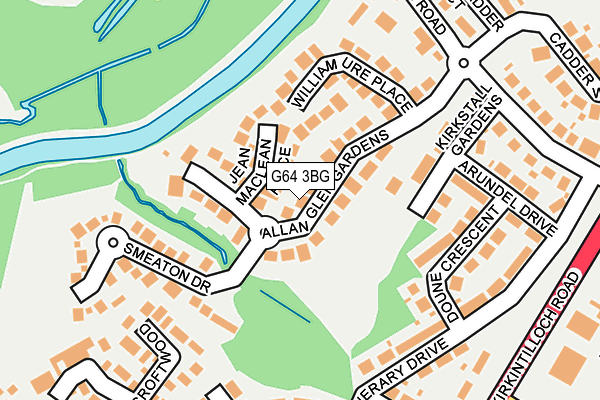G64 3BG map - OS OpenMap – Local (Ordnance Survey)