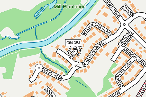 G64 3BJ map - OS OpenMap – Local (Ordnance Survey)