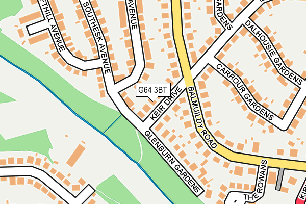 G64 3BT map - OS OpenMap – Local (Ordnance Survey)