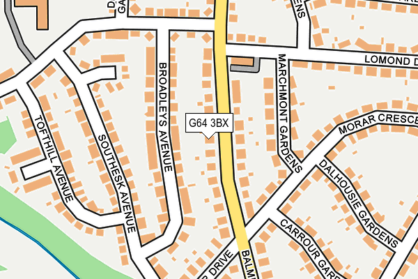G64 3BX map - OS OpenMap – Local (Ordnance Survey)