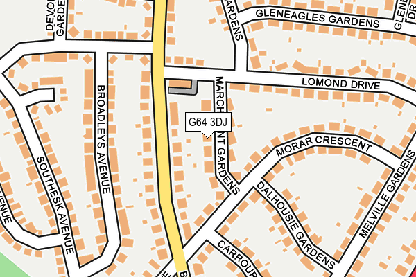 G64 3DJ map - OS OpenMap – Local (Ordnance Survey)