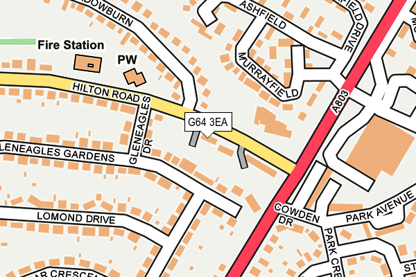 G64 3EA map - OS OpenMap – Local (Ordnance Survey)