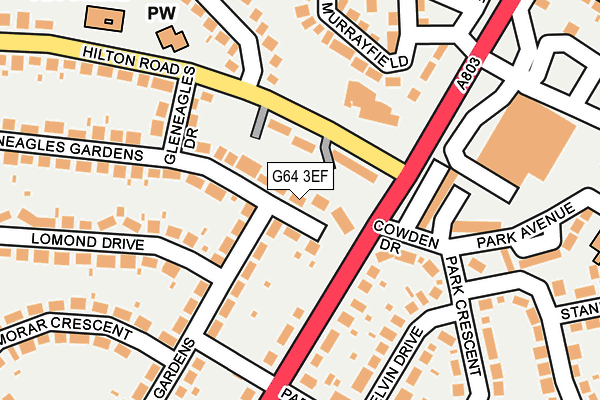 G64 3EF map - OS OpenMap – Local (Ordnance Survey)