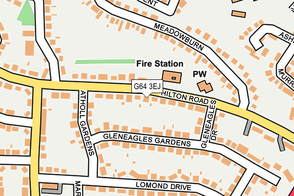 G64 3EJ map - OS OpenMap – Local (Ordnance Survey)