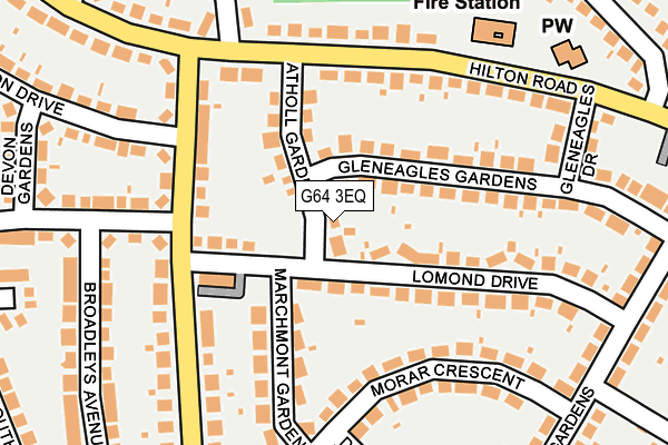 G64 3EQ map - OS OpenMap – Local (Ordnance Survey)