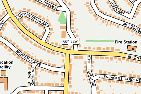 G64 3EW map - OS OpenMap – Local (Ordnance Survey)