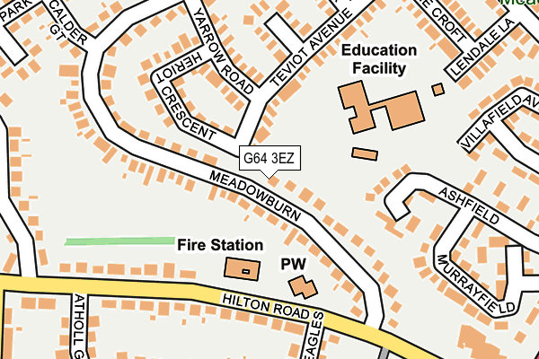 G64 3EZ map - OS OpenMap – Local (Ordnance Survey)