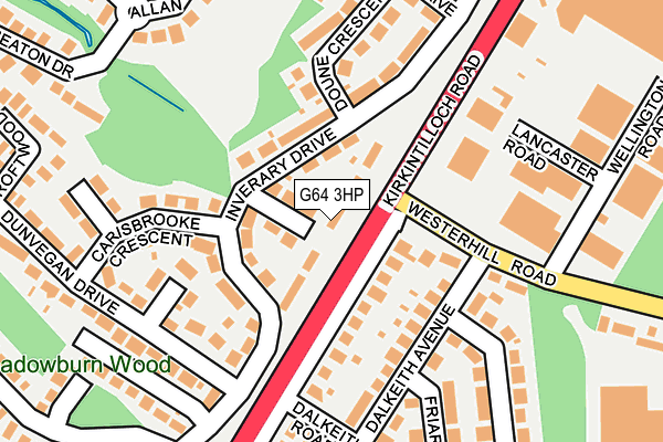 G64 3HP map - OS OpenMap – Local (Ordnance Survey)