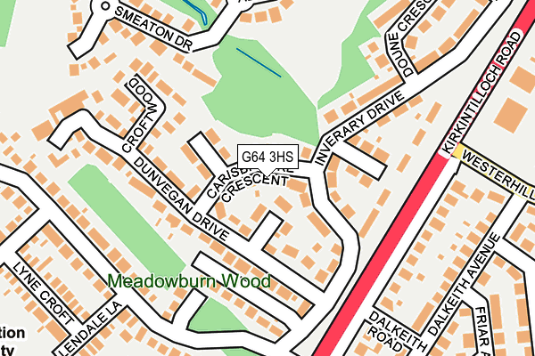 G64 3HS map - OS OpenMap – Local (Ordnance Survey)