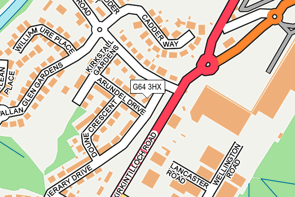 G64 3HX map - OS OpenMap – Local (Ordnance Survey)