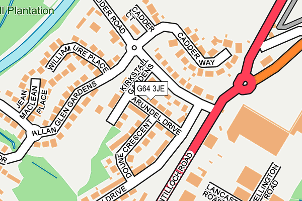 G64 3JE map - OS OpenMap – Local (Ordnance Survey)