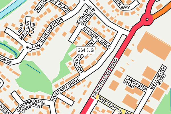 G64 3JG map - OS OpenMap – Local (Ordnance Survey)