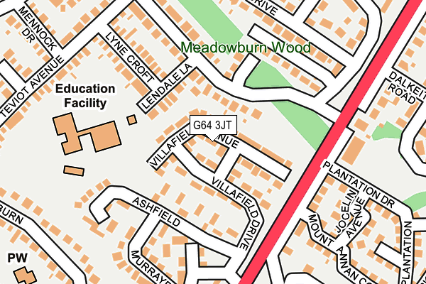 G64 3JT map - OS OpenMap – Local (Ordnance Survey)