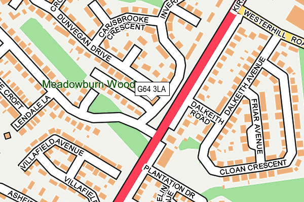 G64 3LA map - OS OpenMap – Local (Ordnance Survey)