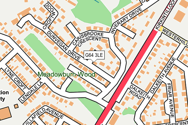 G64 3LE map - OS OpenMap – Local (Ordnance Survey)