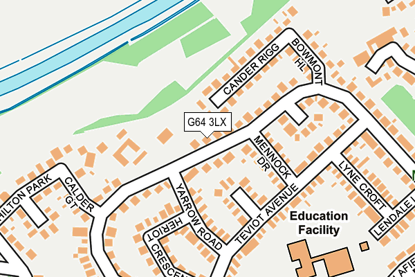 G64 3LX map - OS OpenMap – Local (Ordnance Survey)