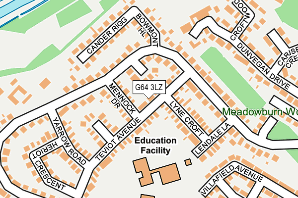G64 3LZ map - OS OpenMap – Local (Ordnance Survey)