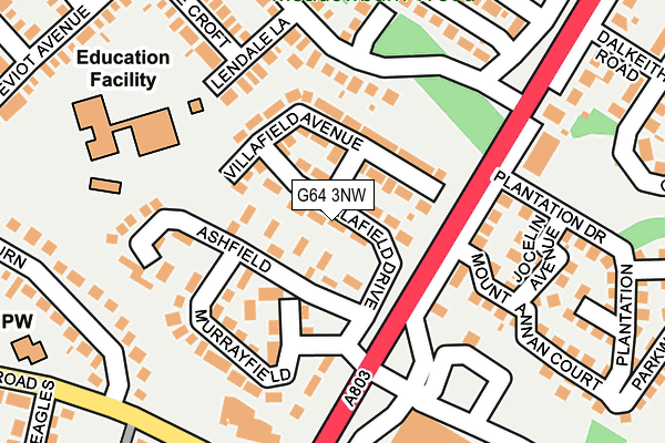 G64 3NW map - OS OpenMap – Local (Ordnance Survey)